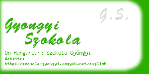 gyongyi szokola business card