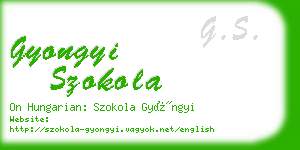 gyongyi szokola business card